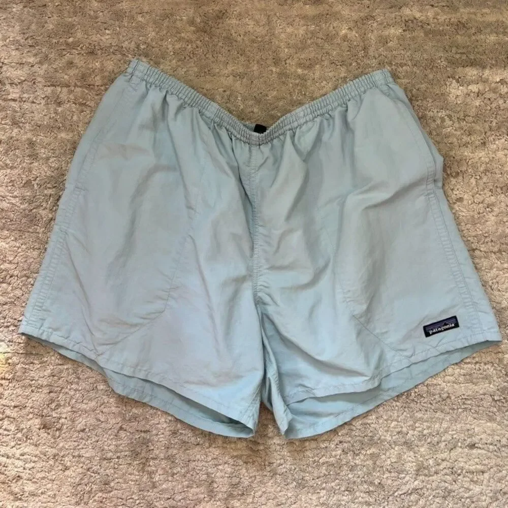 Patagonia Inner Mesh Liner Light Blue Hiking Baggie Shorts Mens Size XL